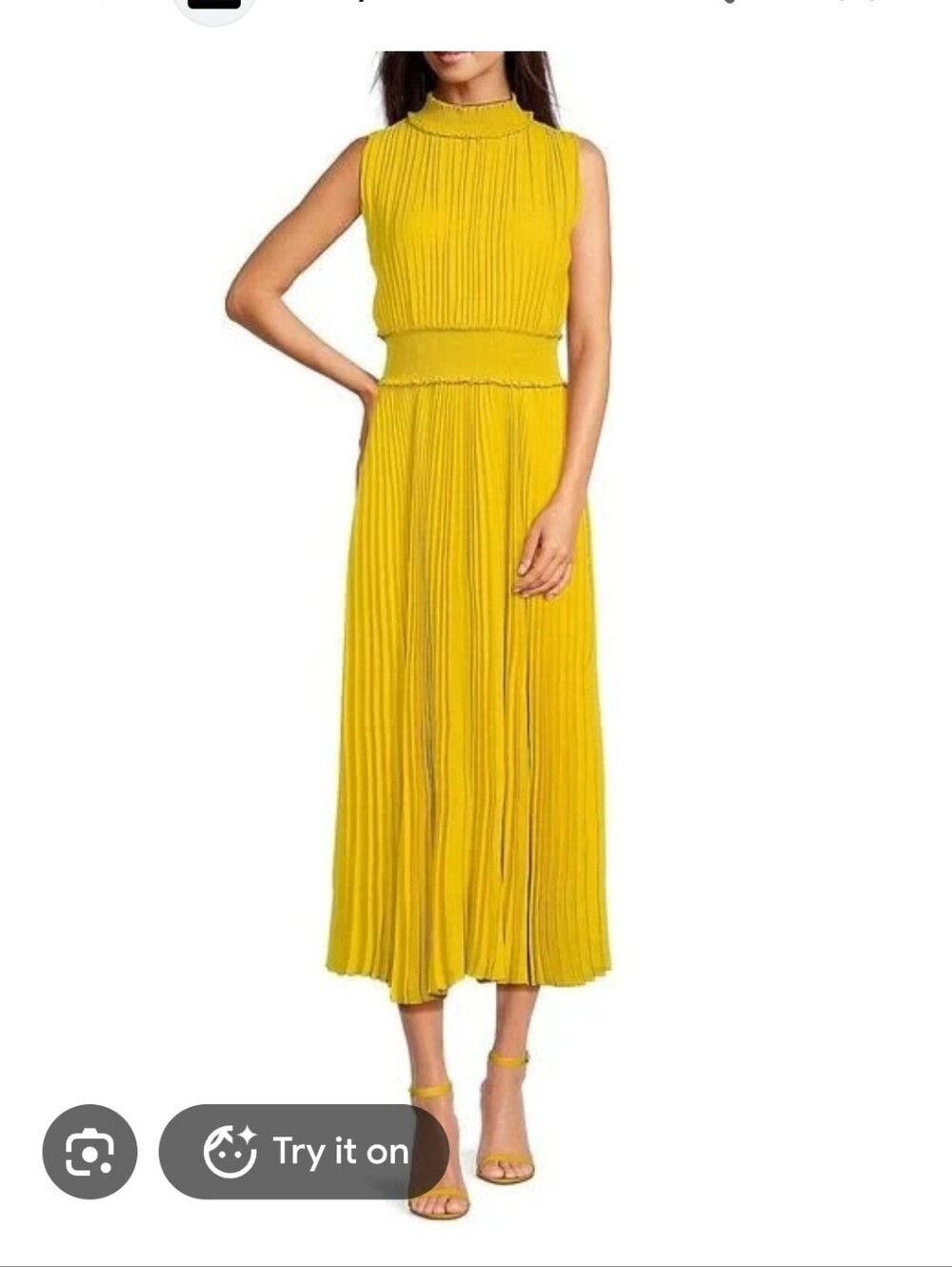 Nanette Lepore Golden Cypress Pleated Midi Dress Size 10 In Lime Matcha